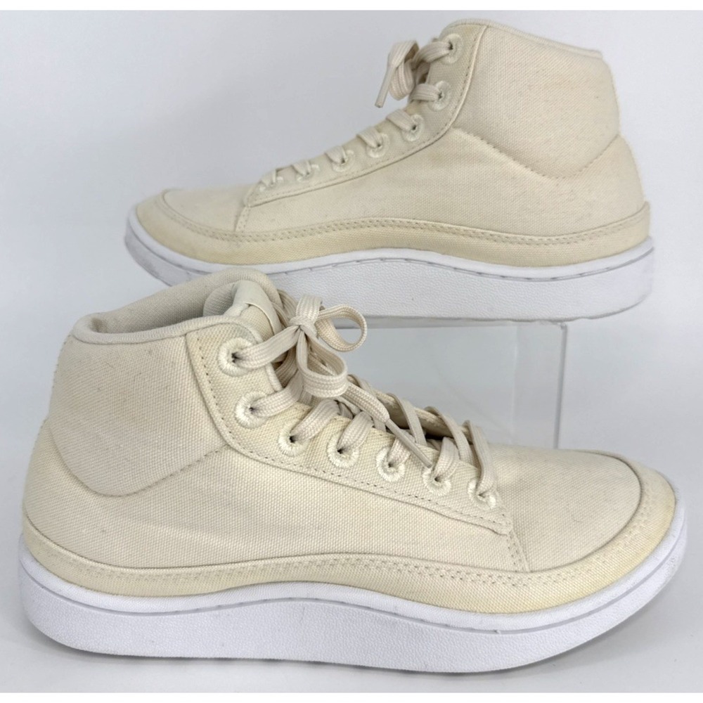 Allbirds Pacer Mid Women's 7 Cream Canvas Casual Sneakers